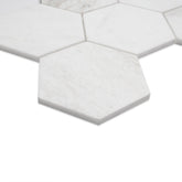 Arabescato Venato 5 in. Hexagon 10 in. x 13 in. Honed Marble Mesh-Mounted Mosaic Floor and Wall Tile by MSI (8.98 sq. ft./case)